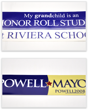 Outdoor Bumper Sticker samples